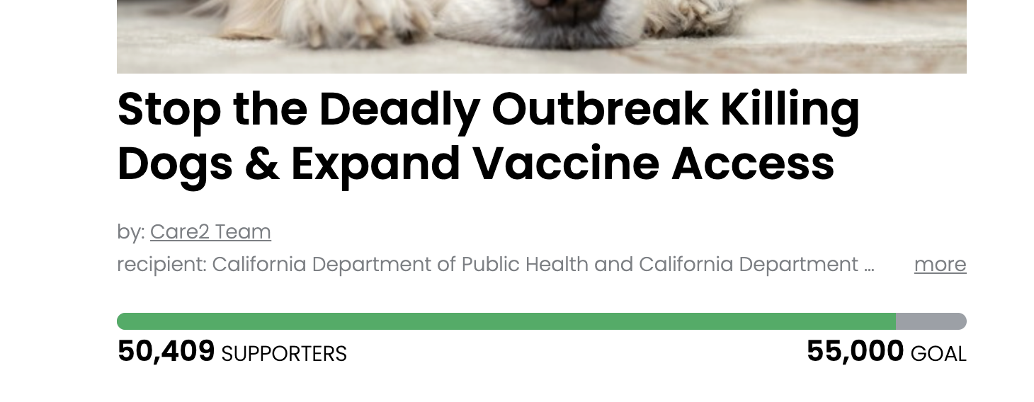 Animal Actions - Sign to Help Protect Dogs from Lepto