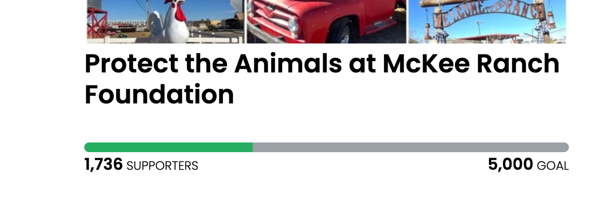 Animal Actions - Protect the Animals at McKee Ranch Foundation! 