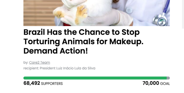 Animal Actions - Tell Brazil to Stop Testing Makeup on Animals!