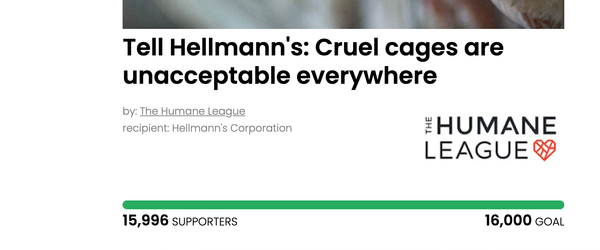 Animal Actions - Push Hellmann's To Go Cage-Free